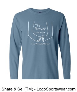 Adult Long Sleeve in Ice Blue Design Zoom